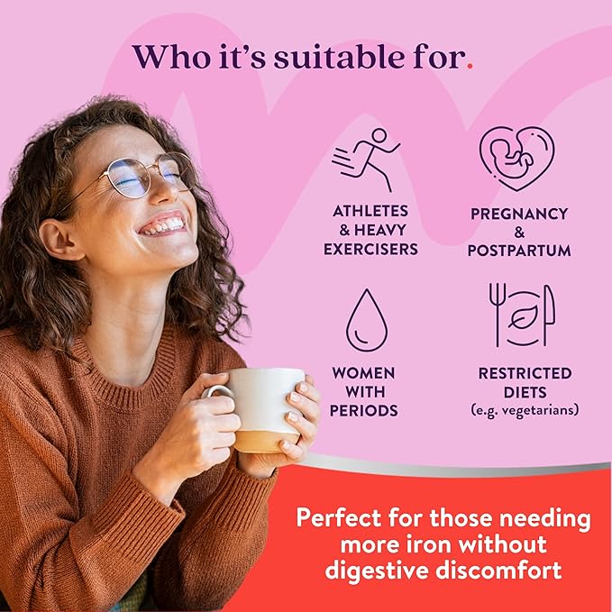 Active Iron Supplement 25mg + Multivitamin for Women – Clinically Proven to Increase Energy & Reduce Tiredness – Gentle, Non-Constipating Iron + Women’s Multivitamin – 60 Capsules + 60 Tablets