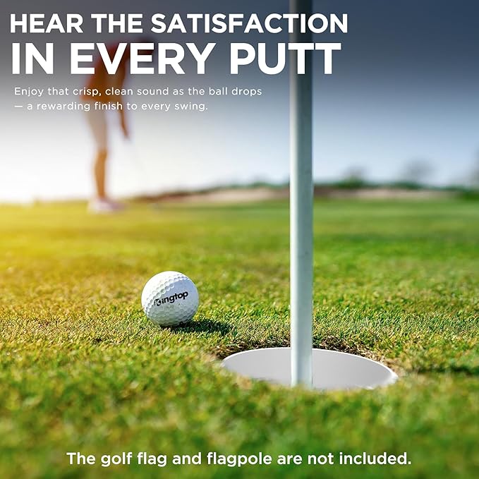 KINGTOP Golf Hole Cup – Fit PGA/USGA Regulations, Golf Accessories for Backyard Practice Putting Green, 4 Inches and 6 Inches Available