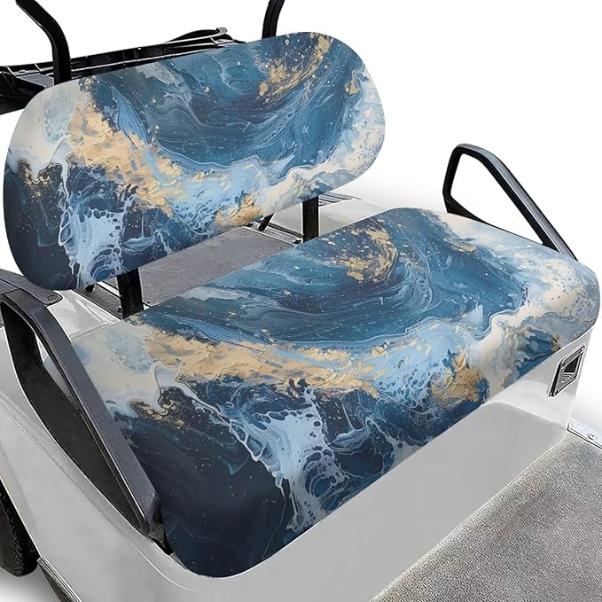 Fashion Print Golf Cart Seat Covers 2 Passenger Golf Cart Backrest Cover Golf Cart Seat Towel Gift for Friends