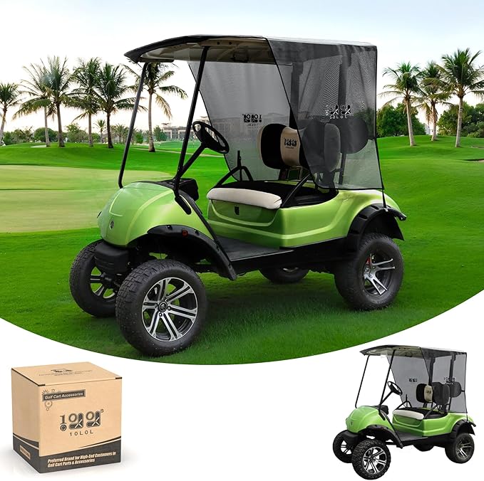 10L0L Golf Cart Sun Shade Cover for Yamaha G29 Drive2-2 Passenger Golf Cart Summer Covers, UV Heat Resistant Sunshade Curtain