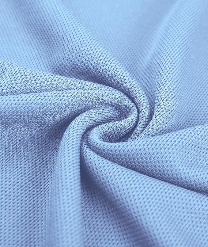 Men's Long Sleeve Polo Shirts 3 Button Down with Pocket Classic Golf Breathable Solid Color Designed Collared Casual Tee