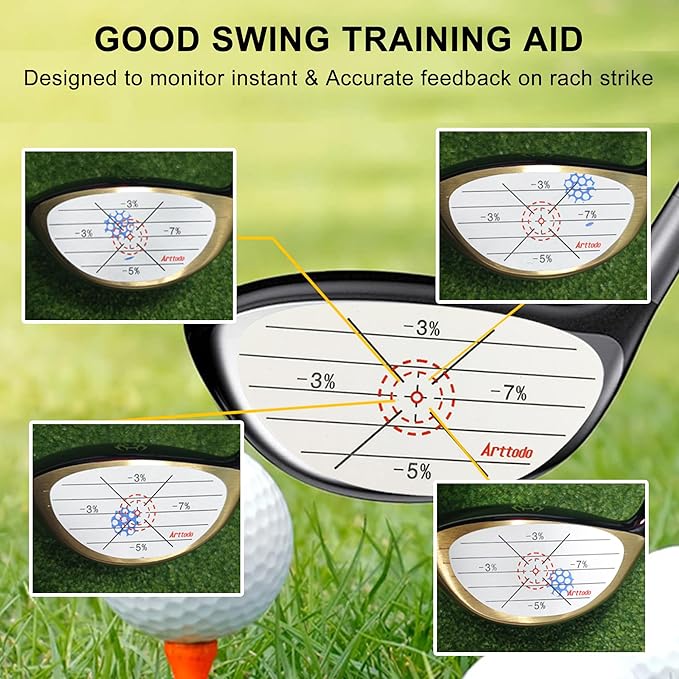 Golf Impact Tape, Golf Club Impact Stickers for Iron, Wood, Putter, Improve Golf Swing Accuracy and Distance, Swing Training Aid Impact Labels