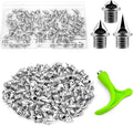 96PCS Alloy Steel Track Spikes, 32pcs 1/8in + 32pcs 3/16in + 32pcs 1/4in Track and Cross Country Spikes Golf Shoe Spike with Spike Wrench, Replacement for Sprint Sports Short Running