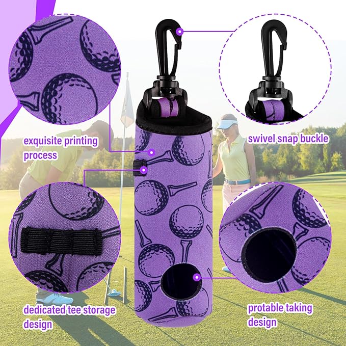 Liliful 12 Pcs Golf Accessories Kit, Include Golf Ball Bag with Hook Towel Tees Magnetic Ball Marker Divot Tool Cleaner Brush for Women Man Gifts