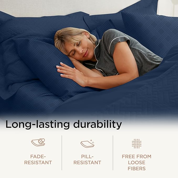 Threadmill Queen Sheet Set for Queen Mattresses | 800 Thread Count Jacquard Celine Folkstone Blue | Better Than Egyptian Cotton | 4 Pc Bed Sheets | Elasticized Deep Pocket | 100% Cotton Sheets