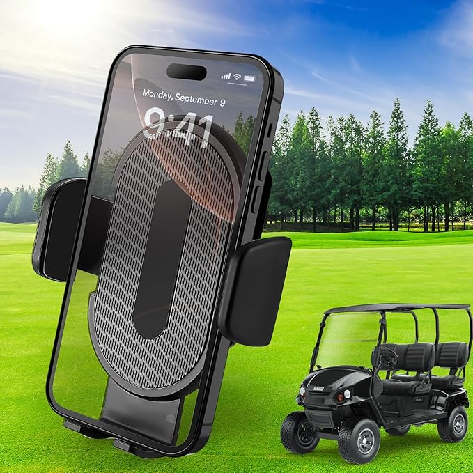 Golf Cart Phone Holder Magnetic for EZGO Club Car Yamaha, Magnetic Phone Holder for Golf Cart, Fits for iPhone Samsung Galaxy Google Pixel, Golf Cart Accessories Essentials, Golf Gifts for Men Women