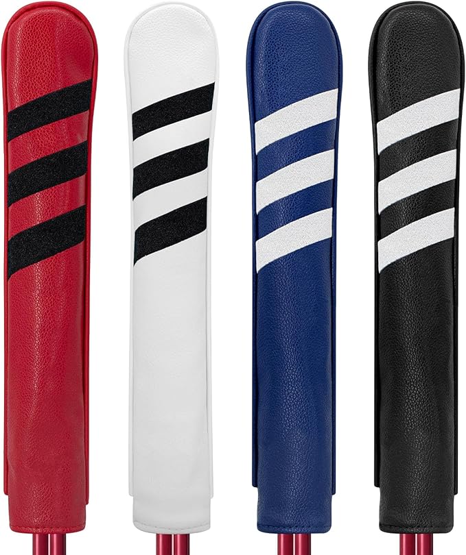 Golf Alignment Stick Cover Premium Leather Perfect Cover for Alignment Sticks Classic USA Design Alignment Sticks Holder Golf Club Protector Holds 2 Sticks.
