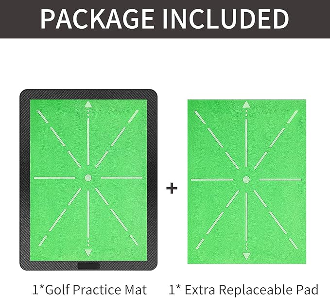 Golf Hitting Mat, Advanced Guides for Premium, Impact Detection- Outdoor/Indoor Use- Swing Trainer for Home Training- for Golf Lovers and Beginners