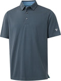 M MAELREG Golf Shirts for Men Moisture Wicking Jacquard Breathable Performance Dry Fit Collared Mens Polo Shirts Short Sleeve