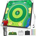 Golf Chipping Game Set, 71 X 71 in Large Golf Practice Mat with 2 Adjustable Clubs, Hitting Mat, 24 Sticky Balls, 2 Golf Tees, Scoreboard & Carry Bag, Indoor Outdoor Training Game for Adults