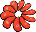 10Pcs/Pack New Meshy Golf Iron Covers Set Golf Club Head Cover Fit Most Irons