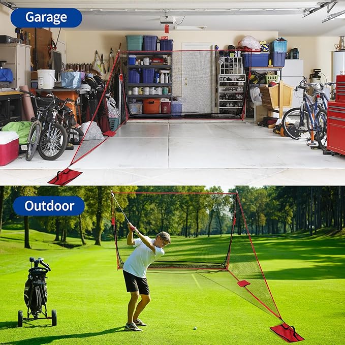 Shank Net Attachment for Golf Hitting Nets, Compatible with 10ft x7ft and 10ft x10ft Golf Nets for Indoor & Outdoor Use