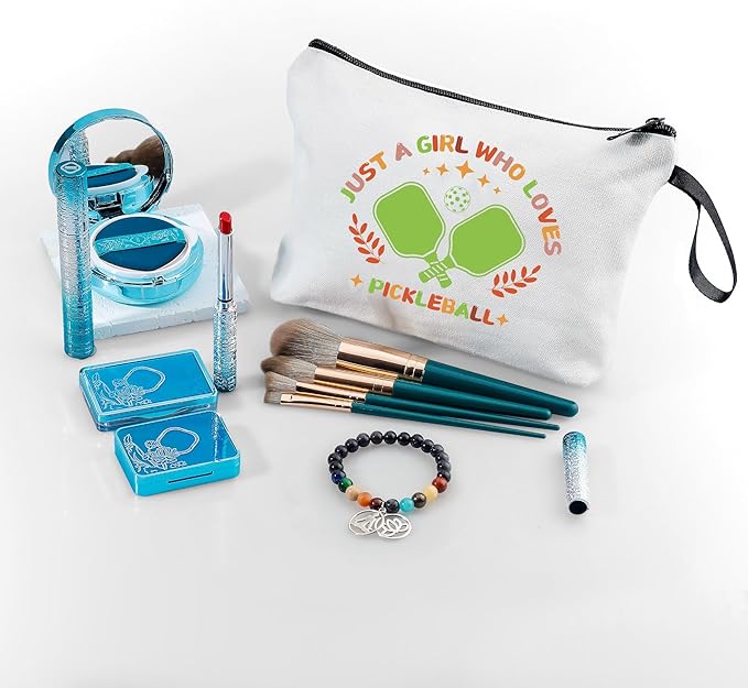 Pickleball Gifts for Women,Pickleball Lover Gifts,Pickleball Accessories Women,Pickleball Cosmetic Makeup Bag,Pickleball Party Gifts,Birthday Gifts for Teen Girls