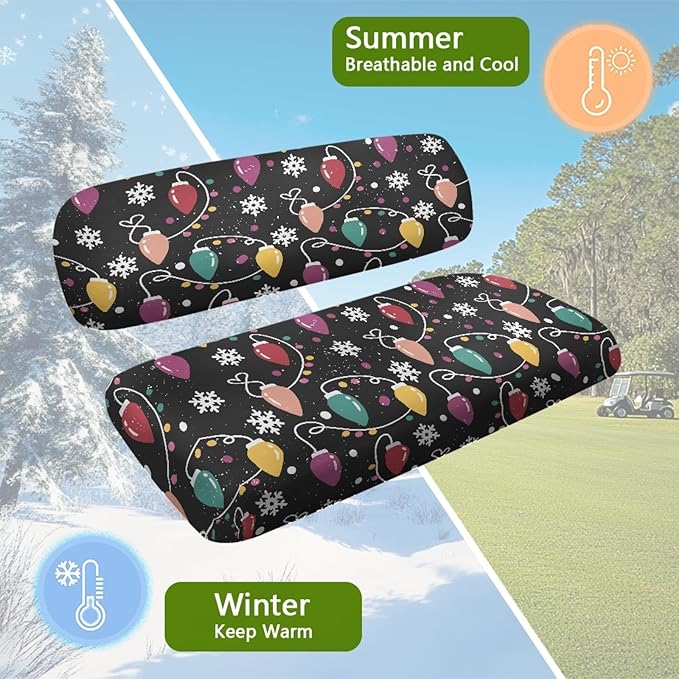 Fashion Print Golf Cart Seat Covers 2 Passenger Golf Cart Backrest Cover Golf Cart Seat Towel Gift for Friends