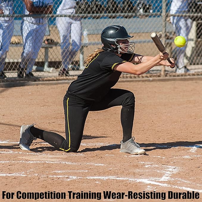 Sports Practice Softballs 4 Pack 12-Inch Yellow Softballs Unmarked Autograph Softball Official Size and Weight Softbal for Games, Practice, Training, Hitting, Pitching, Fielding