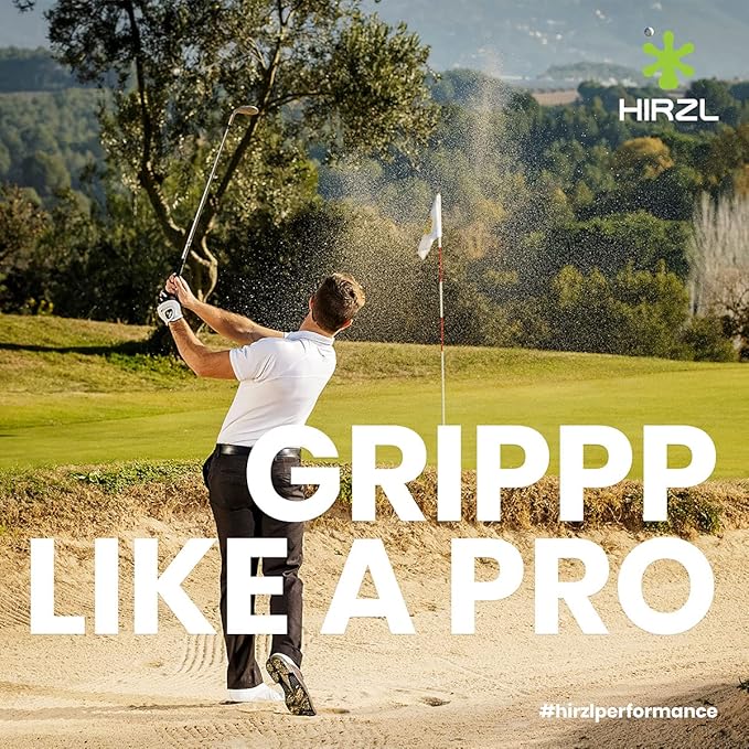 HIRZL GRIPPP FIT Ladies Golf Gloves – All Weather Womens Golf Glove (White/Black) | Kangaroo Leather & Lycra | Ultimate Grip/Wet or Dry | Breathable, Stretch Fit, Sweat Absorbent, Water Repellent