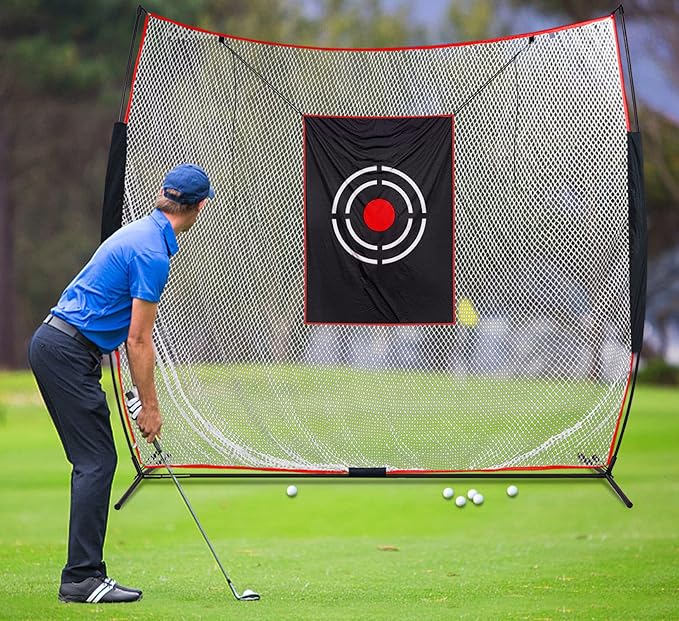 Golf Practice Net Backyard: Durable Swing Training Target – Indoor Outdoor Garage Home Use – Portable for Adults & Men Golfer Beginners