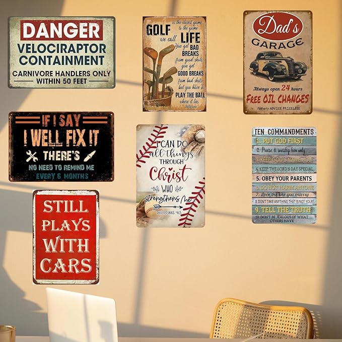 Golf Decor Signs Wall Art Golf Life Metal Tin Sign Vintage Golf Poster Golf Decoration For Home Man Cave Decor Golf Office Decoration Outdoor Indoor 8x12 Inch