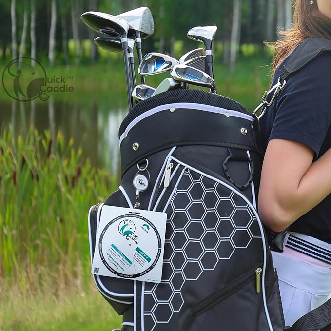 Golf Shot Survival Guide - Golf Bag Tag with Pro Tips for Situational Golf - Waterproof Rotating Wheel Design - Golf Training Aid & Rules Reference - Golf Gift for Men & Women