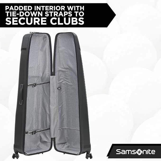 Samsonite Tour Pro Golf Hard Case Golf Travel Bag, Lightweight & Durable ABS Shell, 360 Degree Multi-Directional “Shark Wheels”