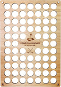 Torched Golf Ball Display Holder Collector’s Case Holds 72 Golf Balls Wall Mount Decor, Golf Lovers Gift for Men, Customizable