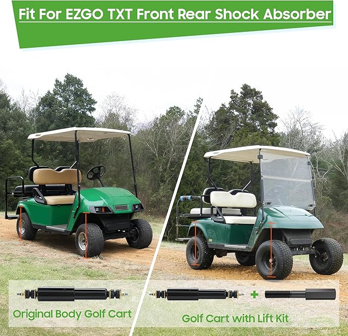10L0L Golf Cart Shock Absorber Extension Rod for EZGO Club Car with Lifts Kit or Other Modifications to Raise The Body,Compatible with Front Rear Shock Absorbers 70928-G01, 76418-G01, 70630-G01