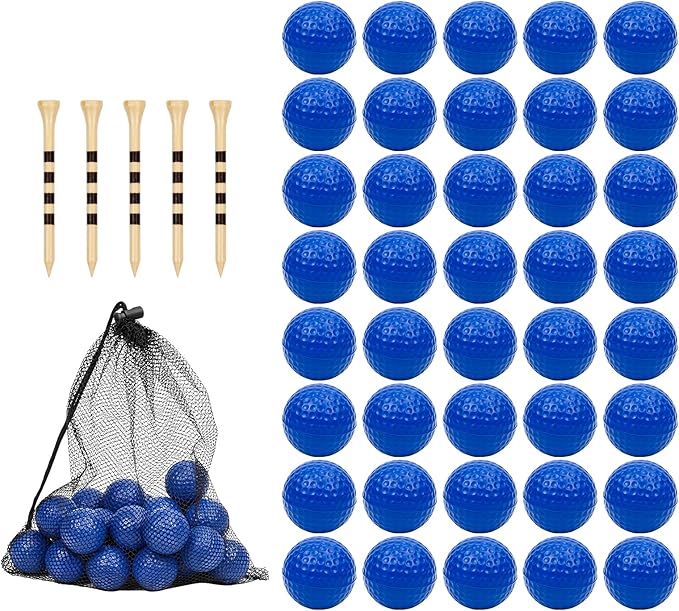 40 Pack Foam Golf Practice Balls - Realistic Feel and Limited Flight Training Balls for Indoor or Outdoor