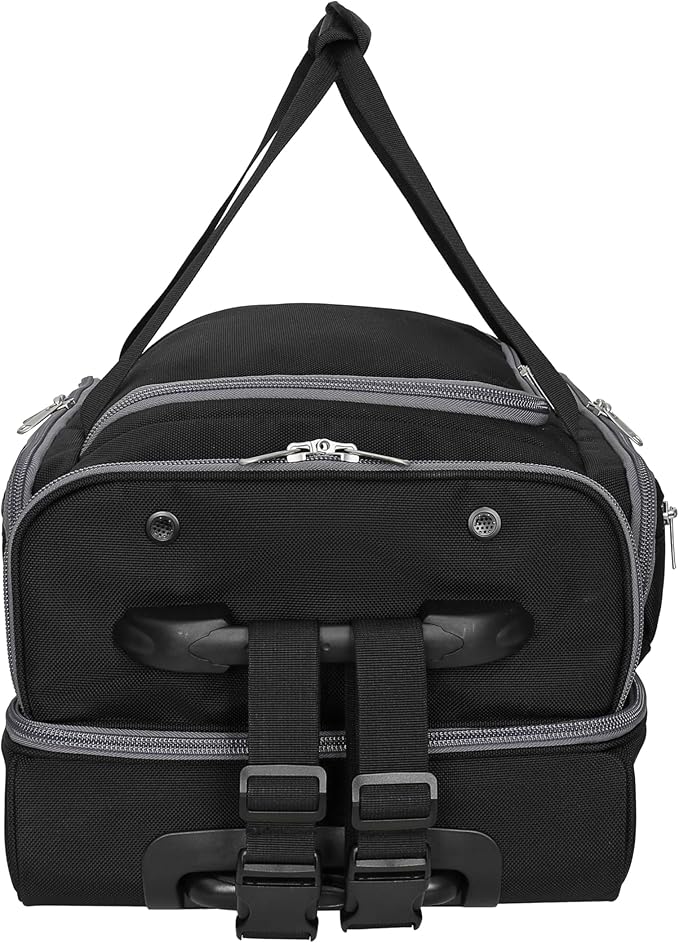 CaddyDaddy First Class Military Grade Ballistic Nylon Travel Cover with EVA Dense Foam Top Padding 2 Year Full Replacement Coverage Self Standing Base XL Wheels Case for Transporting Clubs on Airlines