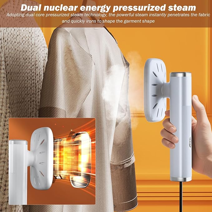 Mini Iron USB Portable Garment Fast Heating 2 in 1 Handheld Iron with Detachable Spray Bottle Constant Ironing Machine for Home Travel