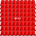 KUUQA 80Pcs Red Drawstring Backpack Bag Sack Drawstring Bags Bulk String Bags Storage Bags for Sport Gym Traveling
