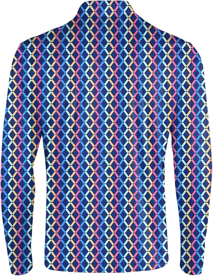 Men's Long Sleeve Golf Shirt Quick Dry 3 Button Work Fishing Outdoor Casual Collar Shirt