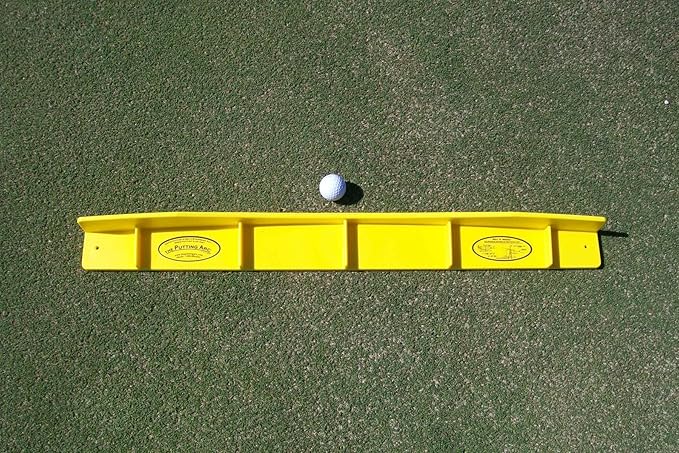 The Putting Arc - MS3 Model - Golf Training Aid Used to Perfect Your Putting and Reduce Your Score! - Practice and Master Your Putting Fundamentals! - Golden Yellow