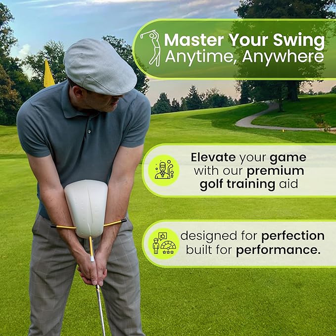 The Connector Golf Training Aid – Swing Trainer for Perfect Swing, Arm & Body Alignment, Non-Slip Pattern, Durable & Portable