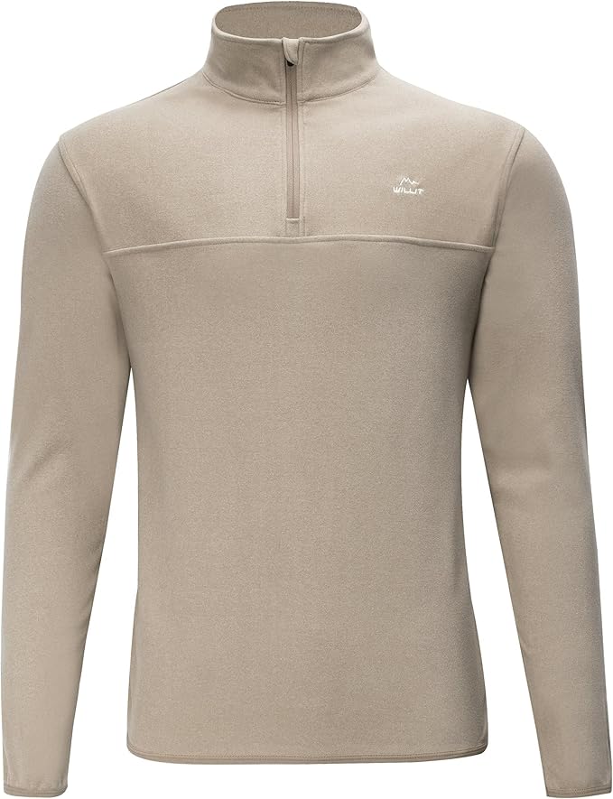Willit Men's Fleece Pullover Winter Shirts Long Sleeve Quarter Zip Cold Weather Golf Hiking Casual Warm Shirts