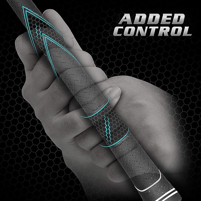 CHAMPKEY Premium Rubber Golf Grips 13 Pack | High Traction and Feedback Rubber Golf Club Grips | Choose Between 13 Grips with 15 Tapse and 13 Grips with All Kits