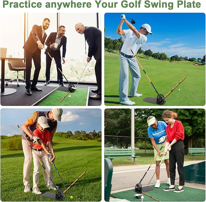 Golf Alignment Stick Holder with Holder Angle Plate,Professional Swing Trainer,Golf Swing Plane Trainer Aid for Aiming Putting Swing,Golf Teaching, Multi-Functional for All Levels of Golfer
