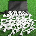 Golf Tees Plastic 3 1/4 inch Unbreakable 30 Pack with Pouch Bag, Durable Stable Available 83 mm Long Tee for Golfer Practice