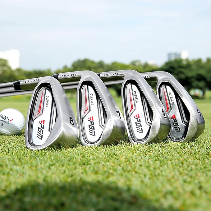 PGM Men's Oversea 9/12 Pieces Complete Golf Club Set with High-Strength Thin Face Design 460cc Driver High Forgiveness Ideal for Beginners