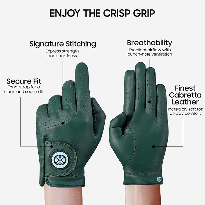 CLAPLEY Women’s Golf Glove – Premium Cabretta Leather with Magnetic Ball Marker, Breathable Design, Good Elasticity, Precious Gift for Golfers, Super Soft Feel, Left and Right Hand, Secure Fit