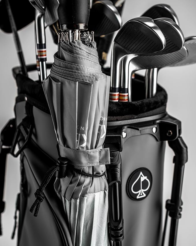 Pins & Aces Player Preferred Golf Bag - Premium Design, Lightweight Golf Bag with Stand - Velvet-Lined 5-Way Club Divider System