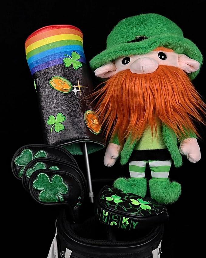 Big Teeth Funny Plush Driver Headcover Animal, Groundhog Gopher Penguin Driver Head Cover for 460cc Club, Sloth Leprechaun Crocodile Golf Head Covers for Woods and Driver Protector