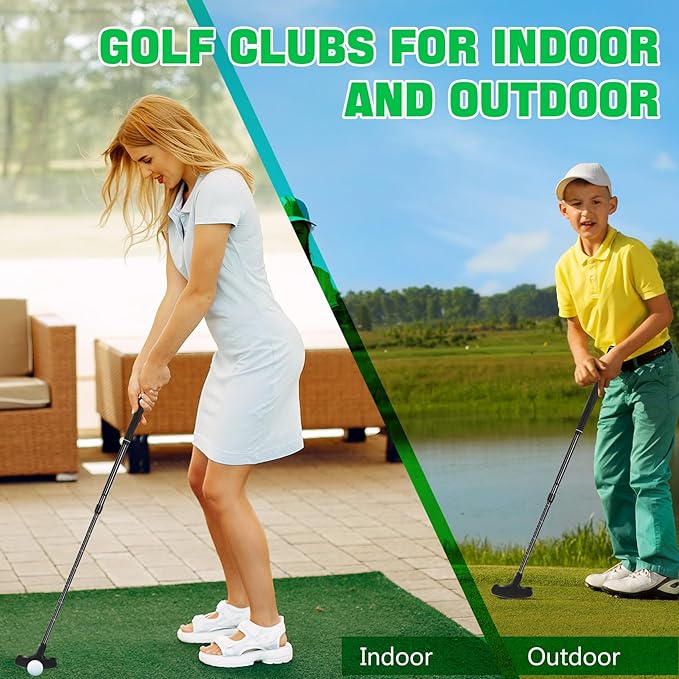 Golf Putter, Golf Clubs for Men & Women, Mini Putter, Club Golf Set, Bucket Golf Game, Two-Way Putters Includes Ball, Cup with Flag