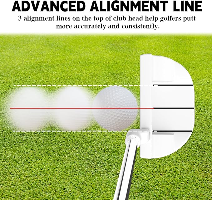 MAZEL Tour GS Men's Golf Putter,Right Handed,Golf Head Cover Included