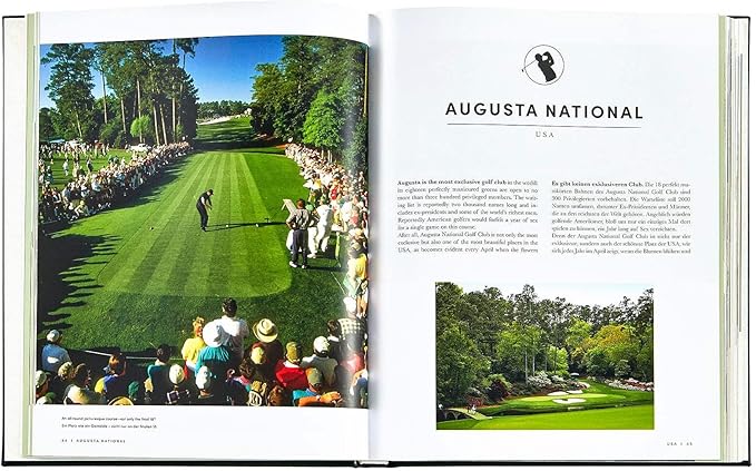 Golf: The Ultimate Book - Graphic Image Leather Bound Book Green - Fine Collectible Edition - Made in USA