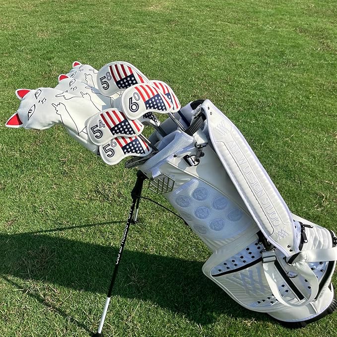 Golf Iron Head Covers Set Iron Headcover Wedge Cover Golf Iron Club Cover USA American Flag for PXG0311