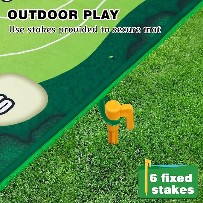 TOY Life Chipping Golf Practice Mats Golf Game Training Mat Indoor Outdoor Games for Adults Family Kids Outdoor Play Equipment Stick Chip Golf Set Backyard Game(Patented)