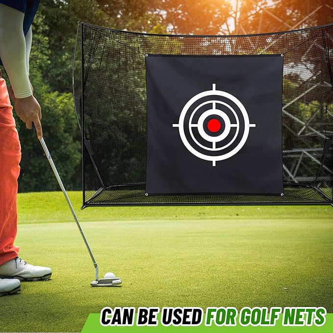 Golf Target Cloth for Net Replacement Golf Hitting Net Target with 4 Straps for Practice Training Aids Indoor Outdoor Use