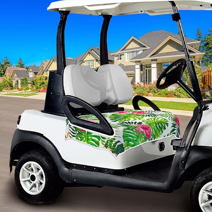 Golf Cart Seat Covers, Golf Cart Seat Towel Blanket, Suitable Yamaha, EZGO, Club Cars, Icon and More 2-Seats Cart, 100% Microfiber, Essential Golf Cart Accessories, 51'' x 31''