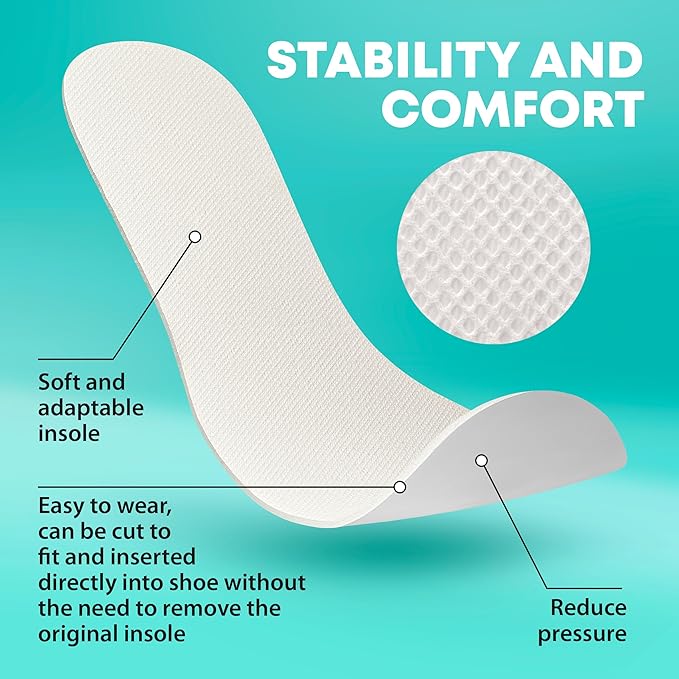 Shoe Filler Insert - Full Length Daily Latex Foam Shoe Inserts, Shoe Insoles for Shoes That are Too Big, 3 Pairs (EU 39, US Women 9 Men 6)