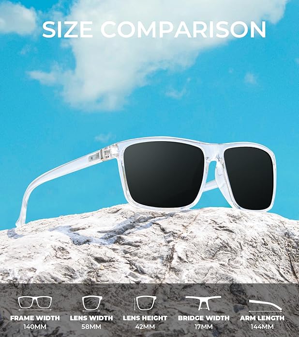 KALIYADI Polarized Sunglasses for Men and Women, Mens Sun Glasses with UV Protection for Driving Fishing Golf (3 Packs)